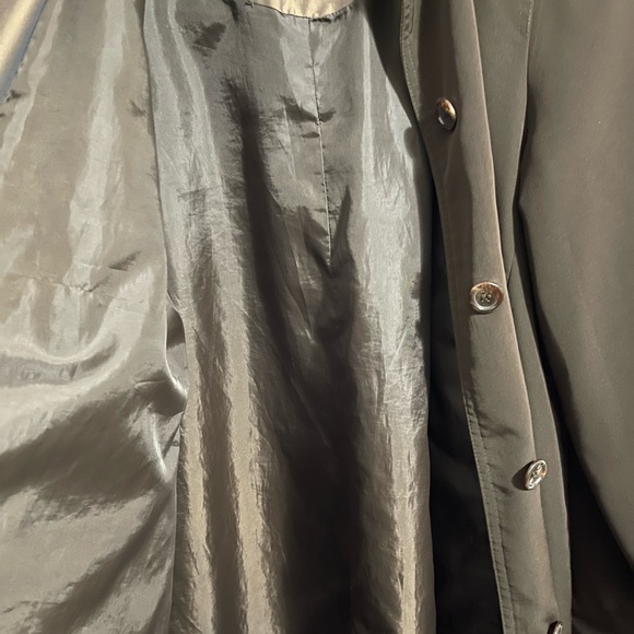 Gallery, chocolate brown hooded trench coat. - Picture 3 of 5